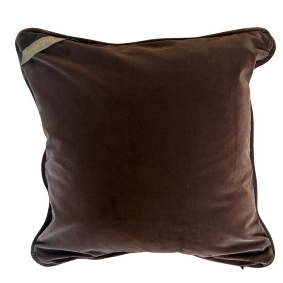 Solid Chocolate Brown Velvet Pillow Cover – Upholstery Grade – 20x20 - Picture 2 of 2